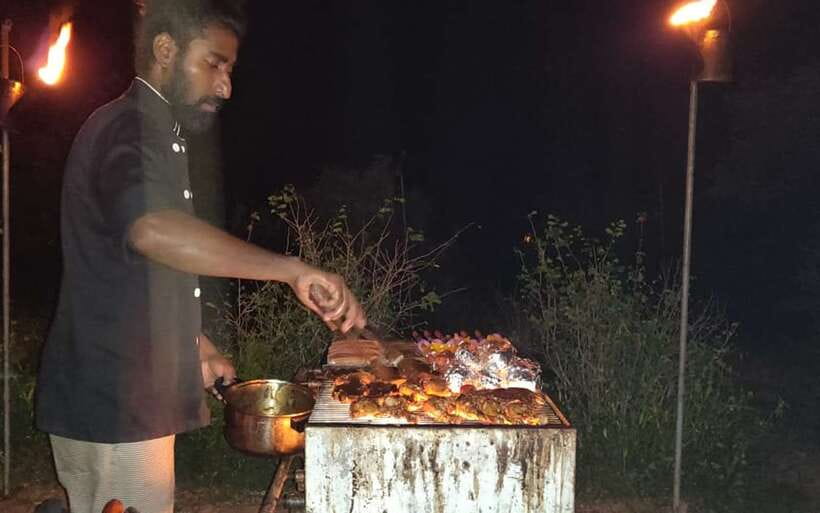 Overnight Treehouse Safari at Yala National Park - Campfire drinks and dinner under the stars